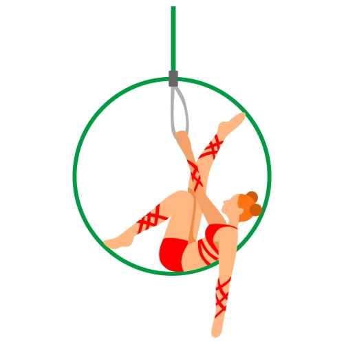 Party Supplies Aerial Hoop Acrobat Cutout | Carnival Circus Theme